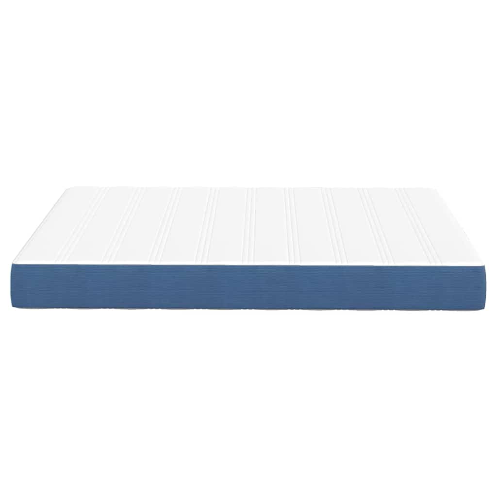 Bed Mattress with Mattress Blue 140 x 200 cm Fabric