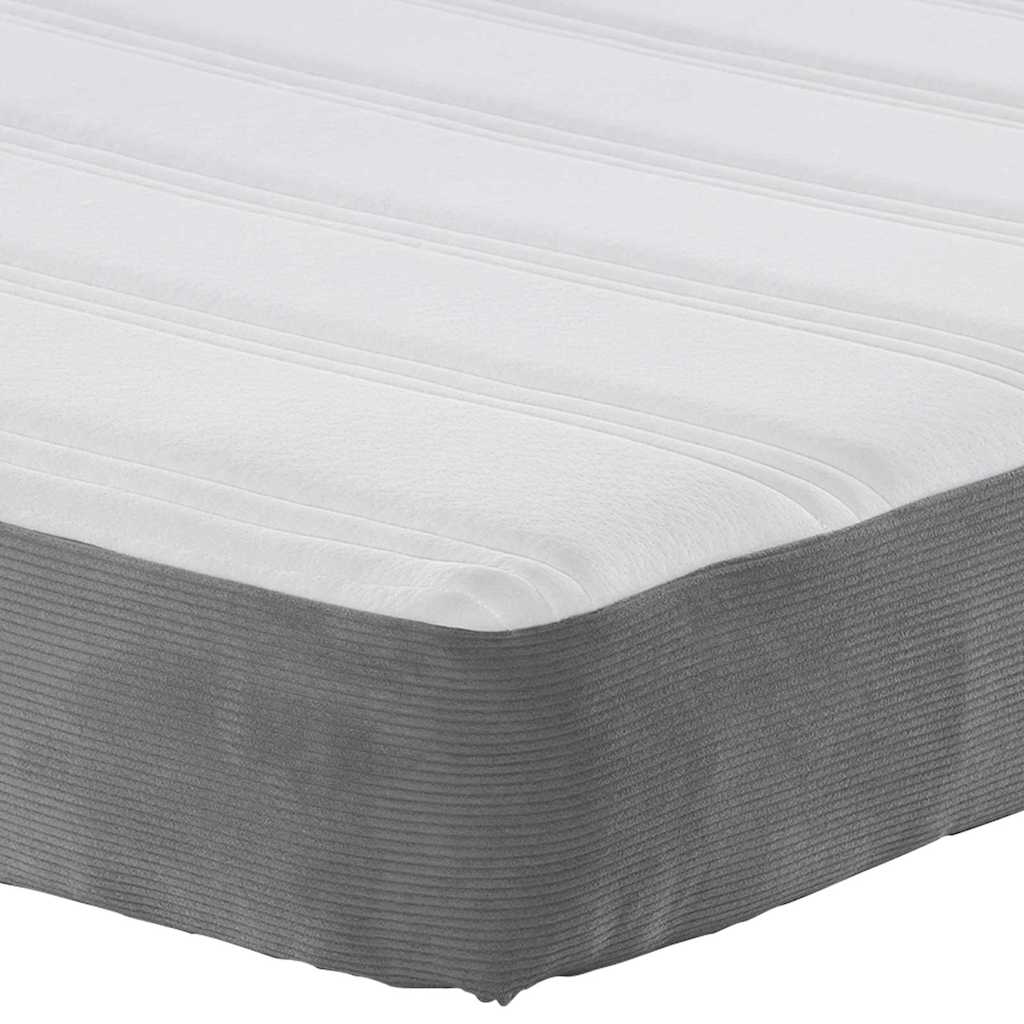 Bed Mattress with Mattress Light Grey 160 x 200 cm Fabric