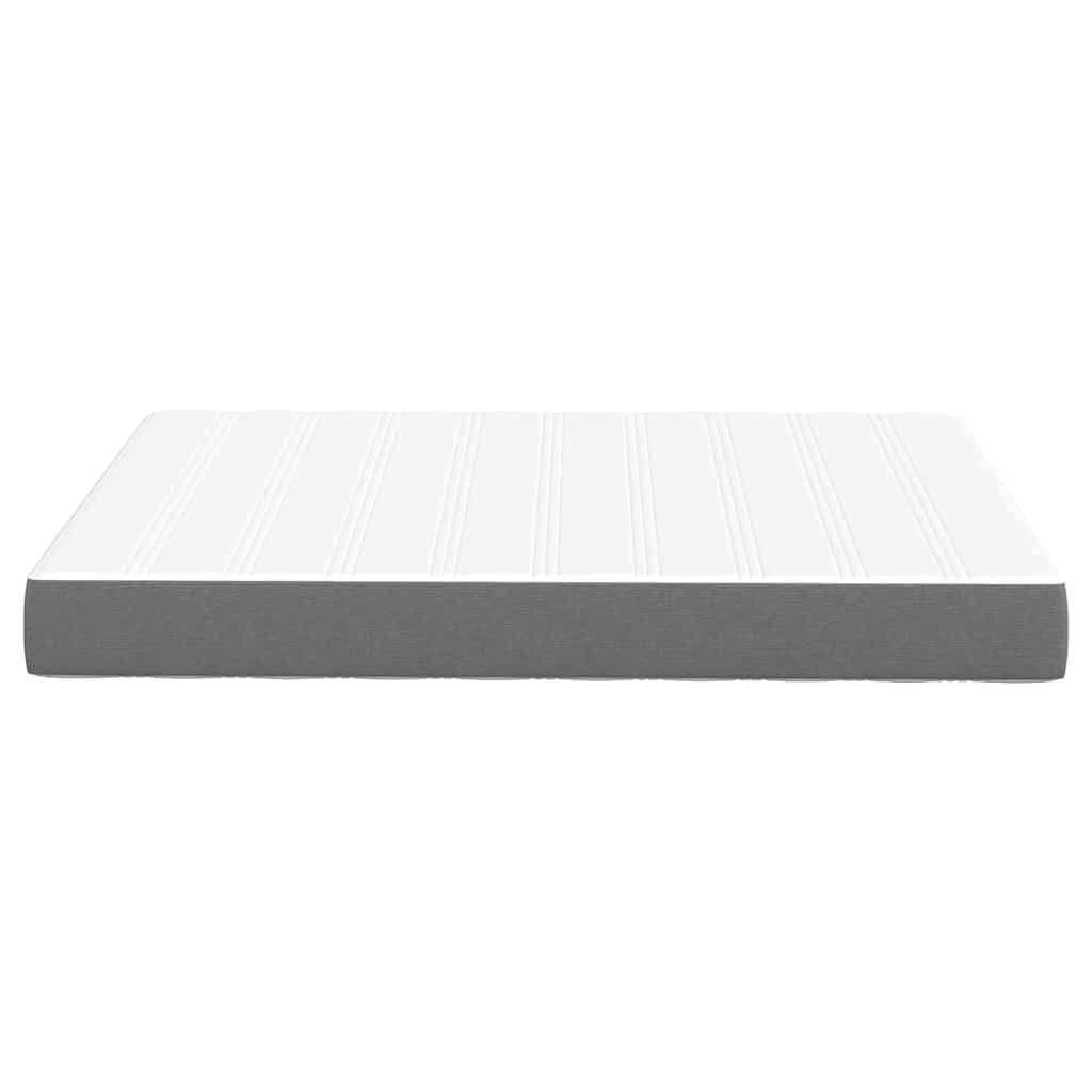 Bed Mattress with Mattress Light Grey 160 x 200 cm Fabric