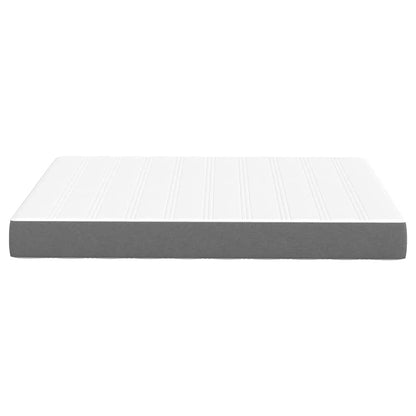 Bed Mattress with Mattress Light Grey 160 x 200 cm Fabric