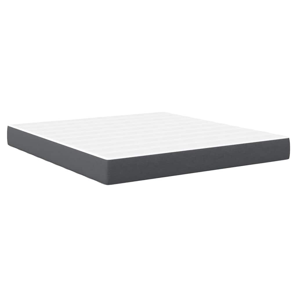 Bed Mattress with Mattress Grey 180 x 200 cm Fabric