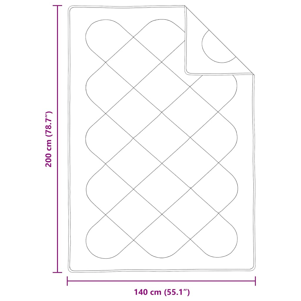 Quilts & Duvets White 140 x 200 cm Microfiber