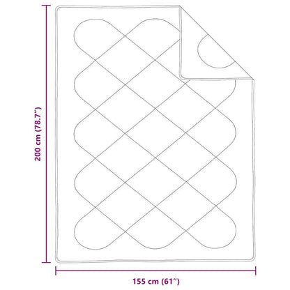 Quilts & Duvets White 155 x 200 cm Microfiber