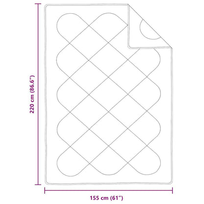 Quilts & Duvets White 155 x 220 cm Microfiber