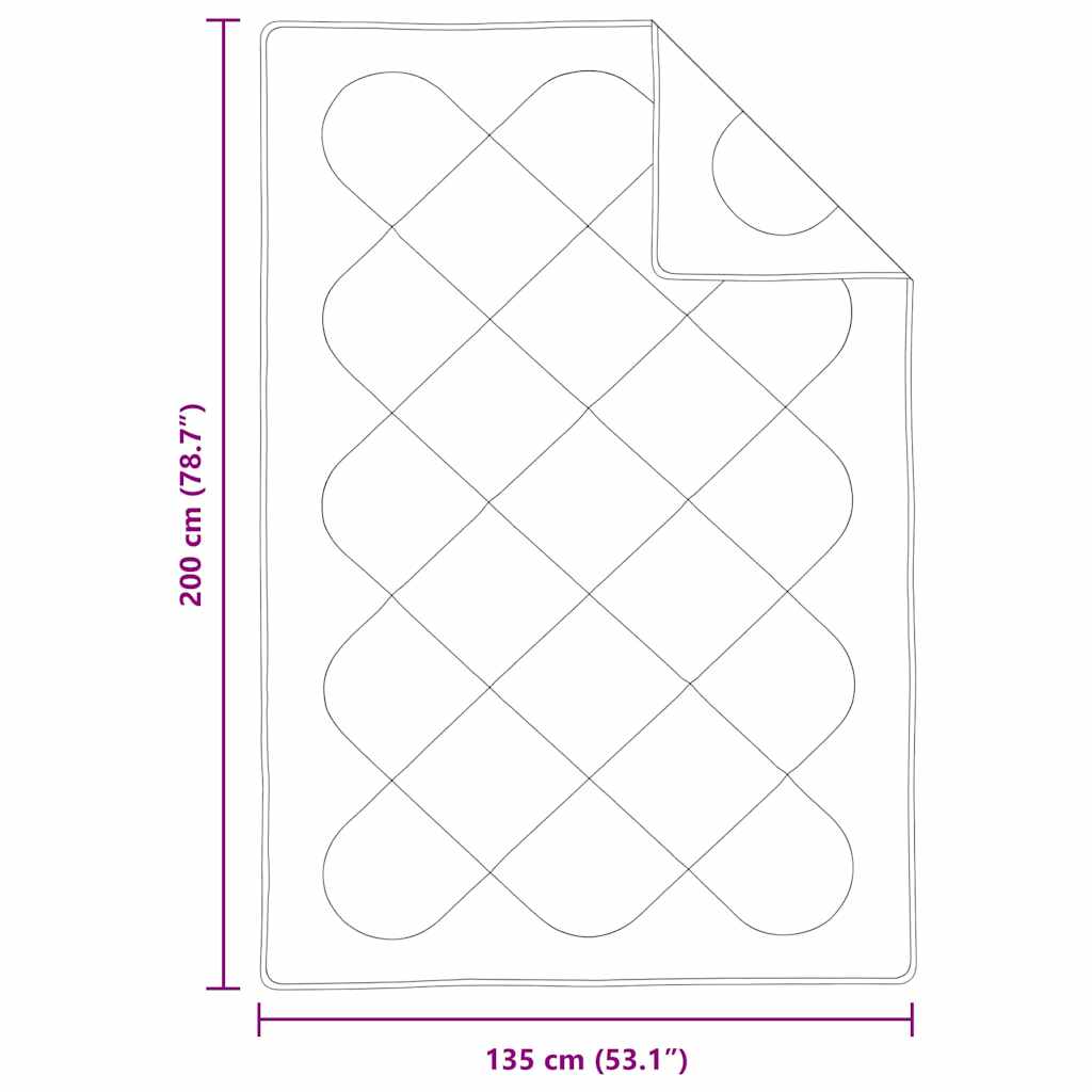 Quilts & Duvets White 135 x 200 cm Microfiber