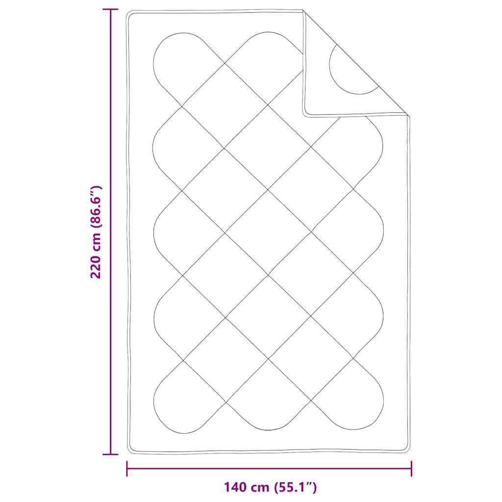 Quilts & Duvets White 140 x 220 cm Microfiber