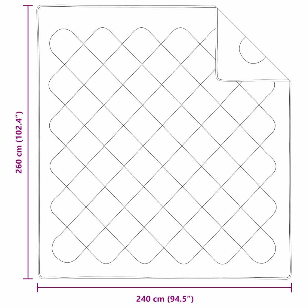 Quilts & Duvets White 240 x 260 cm Microfiber