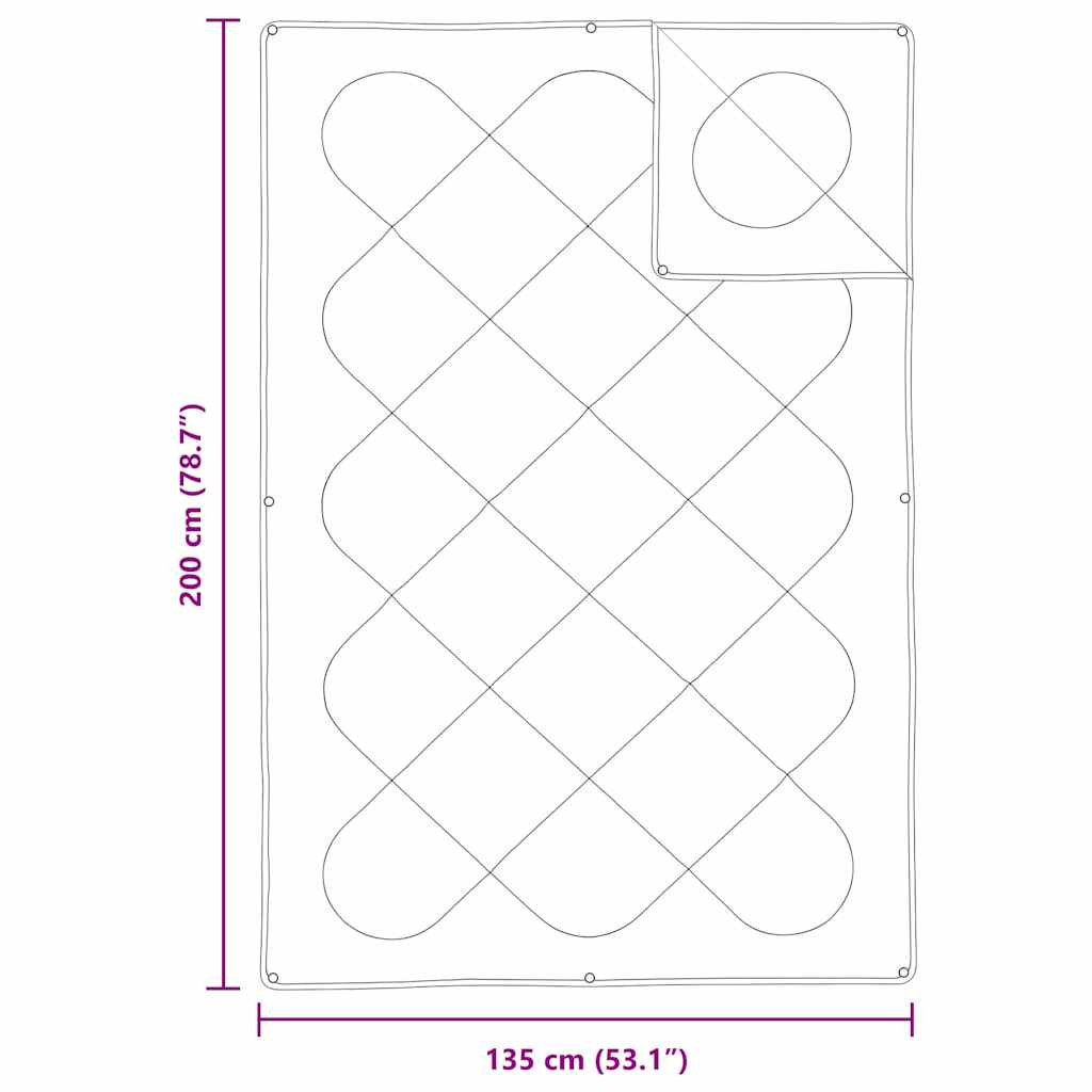 2-in-1 Duvet White 135 x 200 cm Polyester