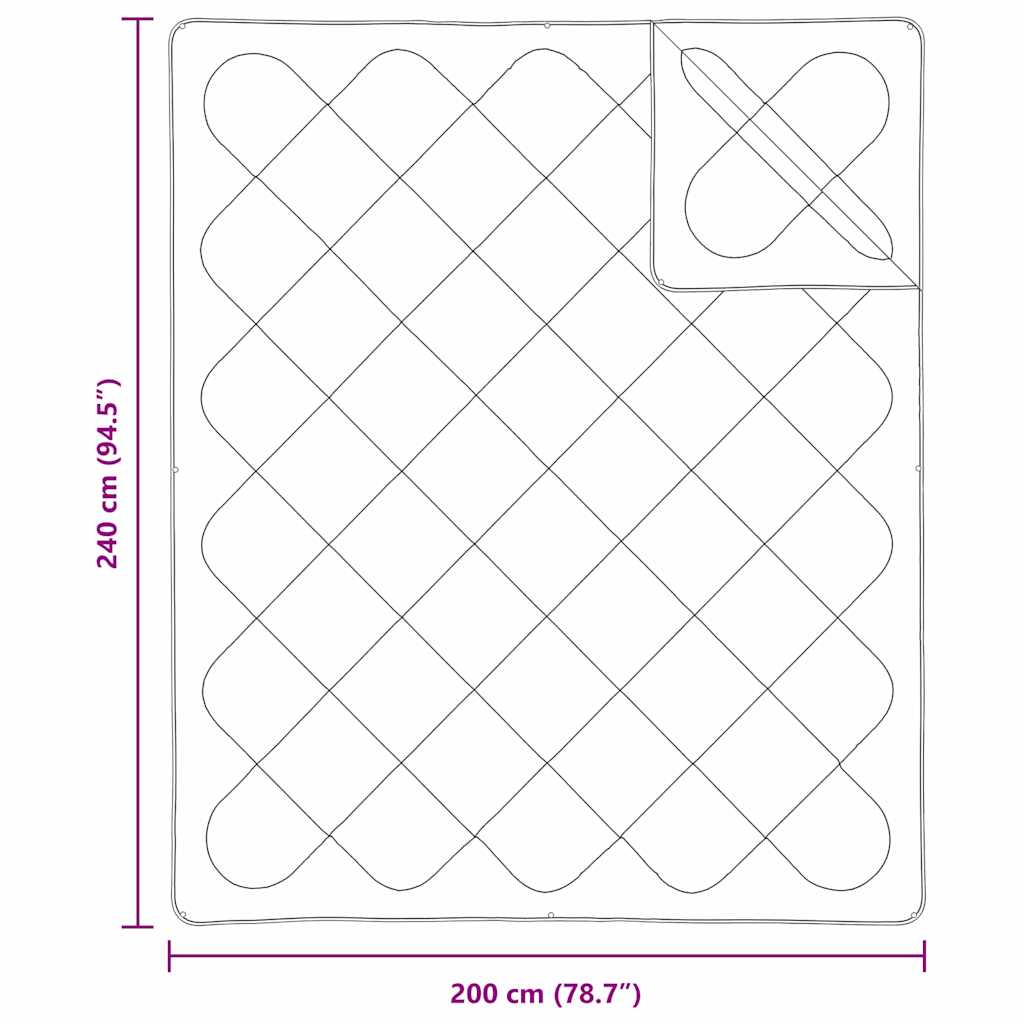 Quilts & Duvets White 240 x 200 cm Polyester