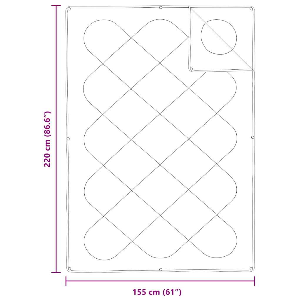 Quilts & Duvets White 155 x 220 cm Polyester