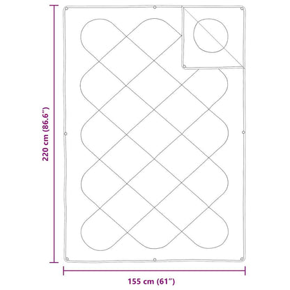 Quilts & Duvets White 155 x 220 cm Polyester
