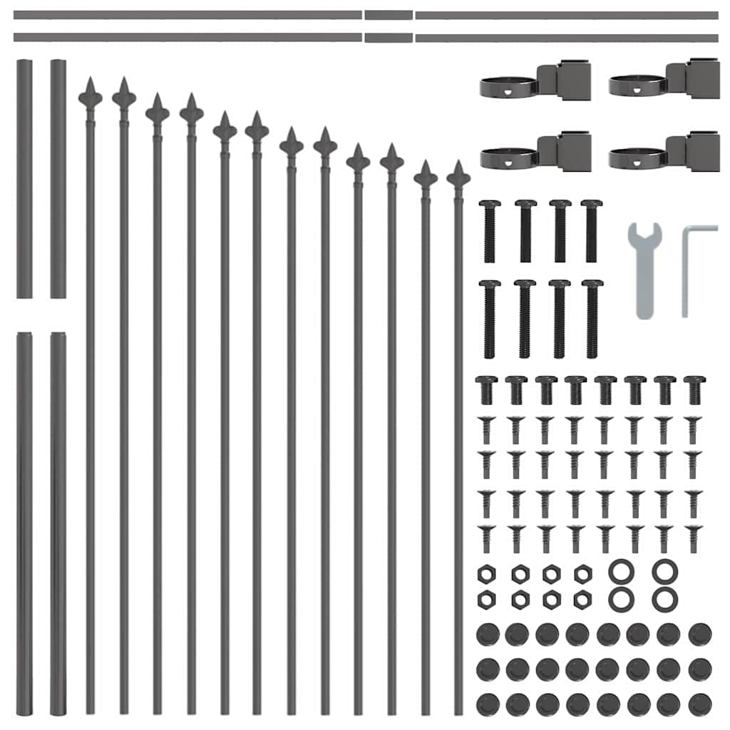 Garden Fence Grey 170 x 100 cm