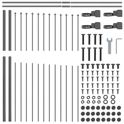 Garden Fence Grey 170 x 150 cm