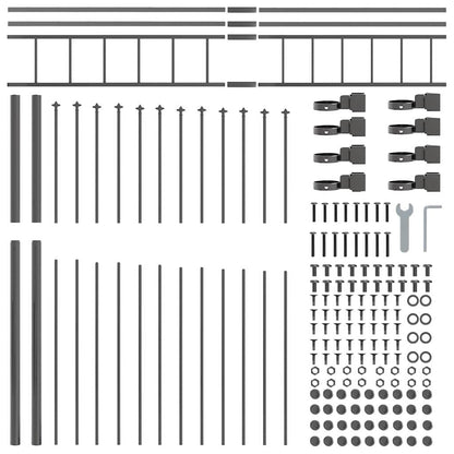 Garden Fence Grey 170 x 200 cm