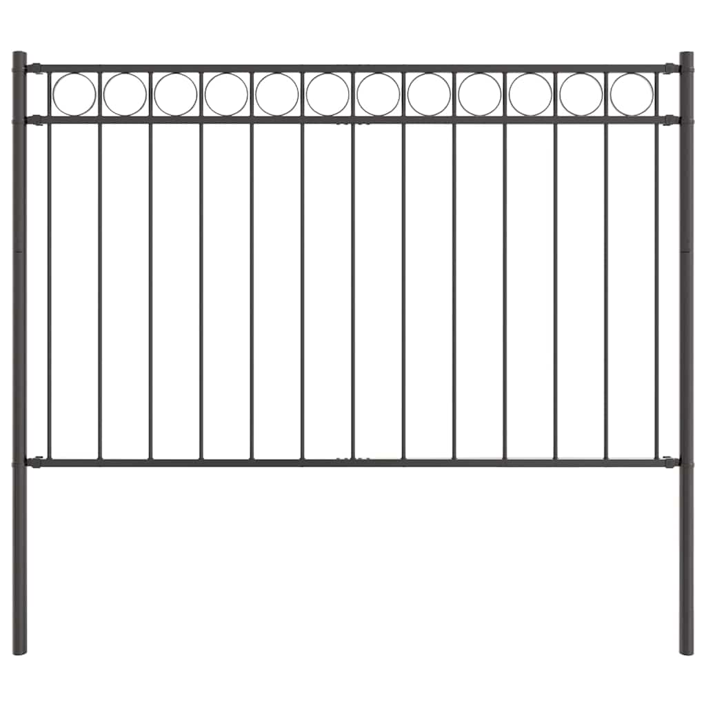 Garden Fence Grey Steel