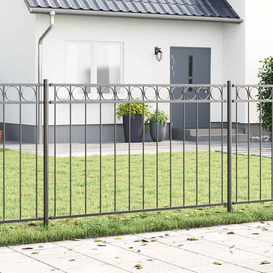 Garden Fence Grey Steel