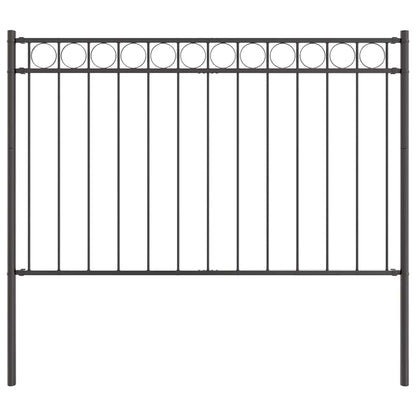 Garden Fence Grey Steel