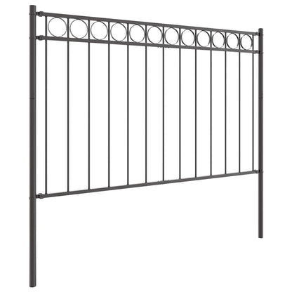 Garden Fence Grey Steel
