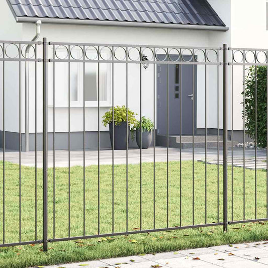 Garden Fence Grey Steel