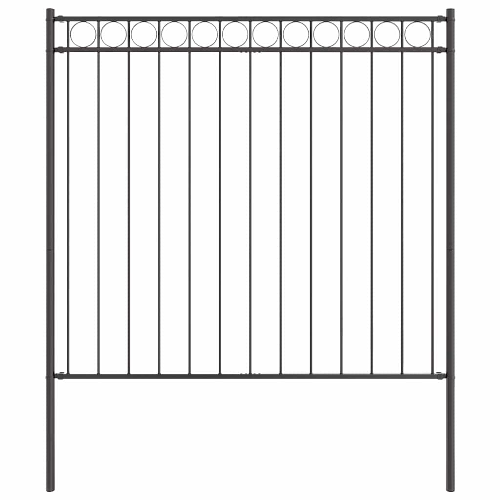 Garden Fence Grey Steel