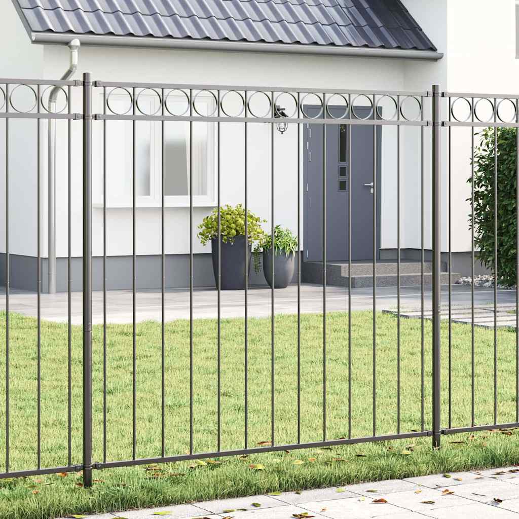 Garden Fence Grey Steel