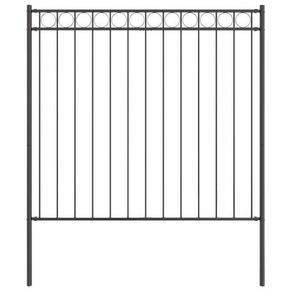 Garden Fence Grey Steel