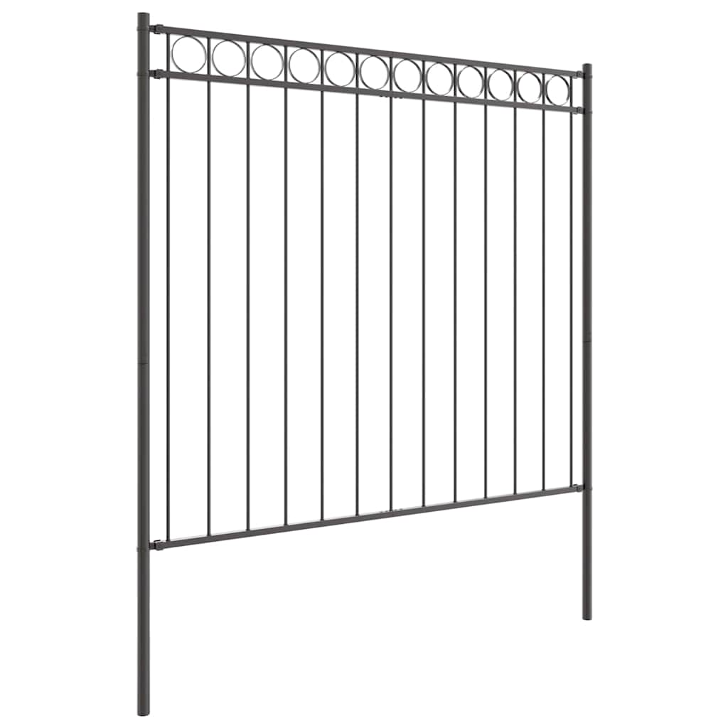 Garden Fence Grey Steel
