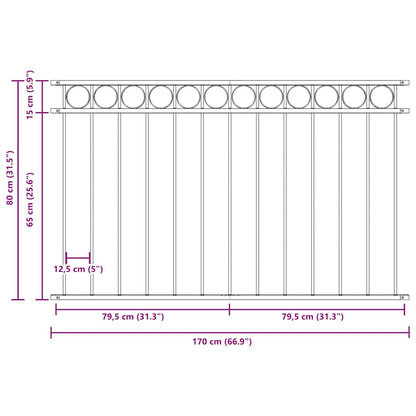 Garden Fence Grey Steel