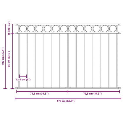 Garden Fence Grey Steel