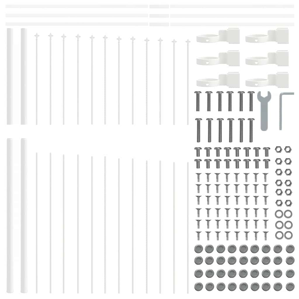 Garden Fence White 170 x 175 cm