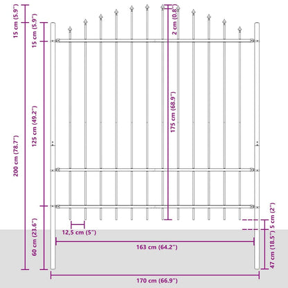 Garden Fence White 170 x 175 cm