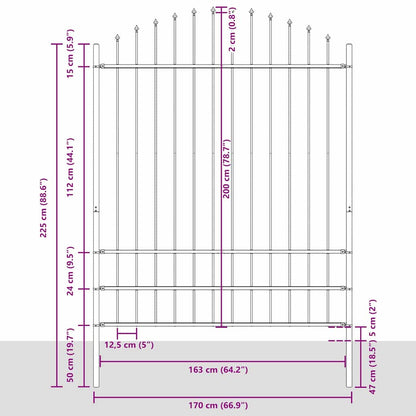 Garden Fence White 170 x 200 cm
