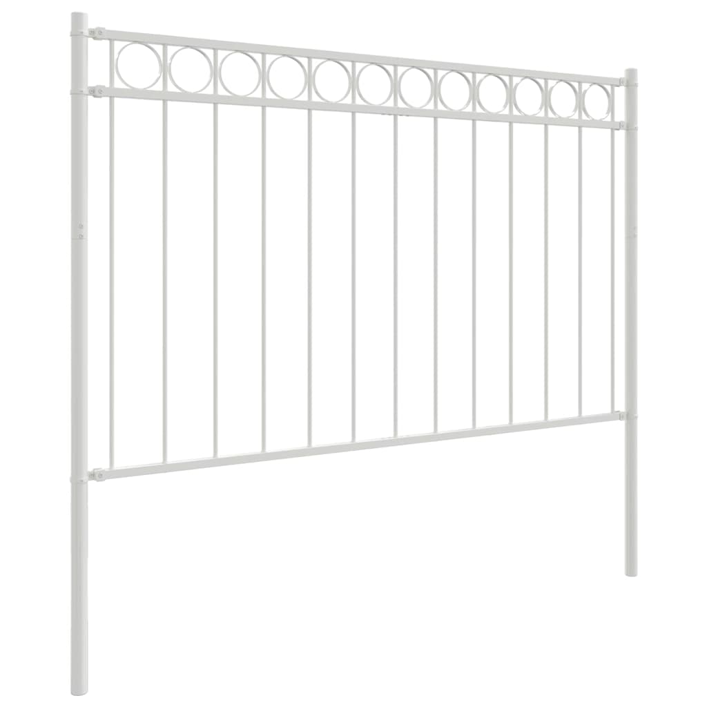 Garden Fence White Steel