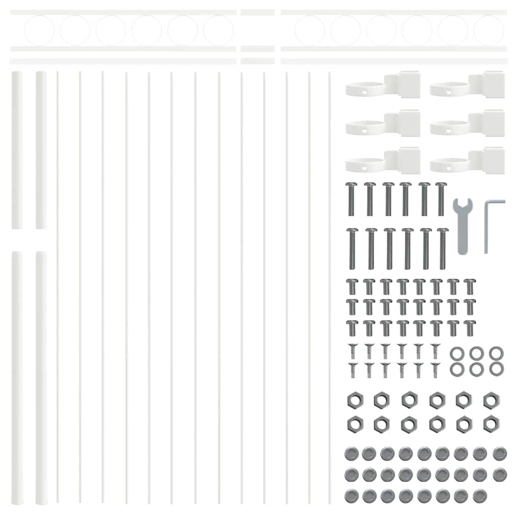 Garden Fence White Steel