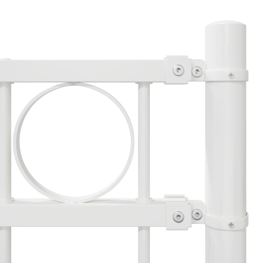 Garden Fence White Steel