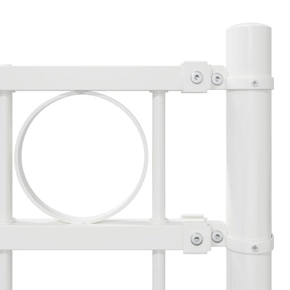 Garden Fence White Steel