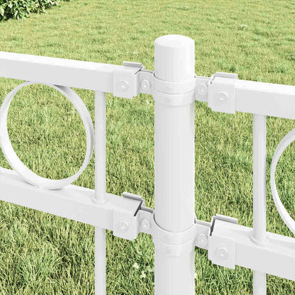 Garden Fence White Steel