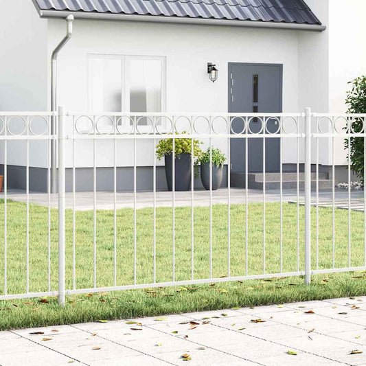 Garden Fence White Steel