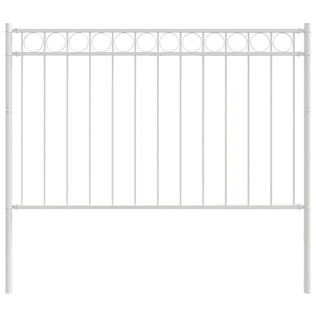 Garden Fence White Steel