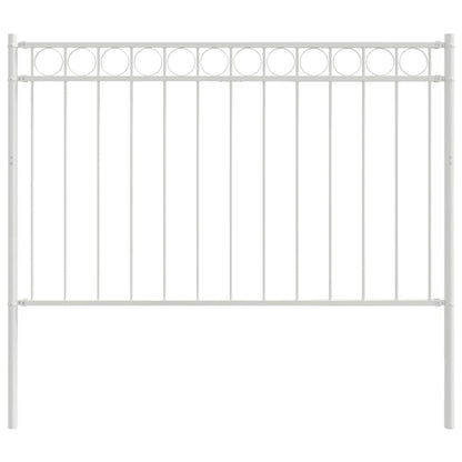 Garden Fence White Steel