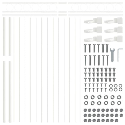Garden Fence White Steel