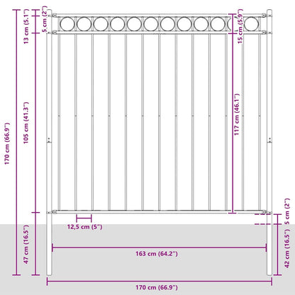 Garden Fence White Steel