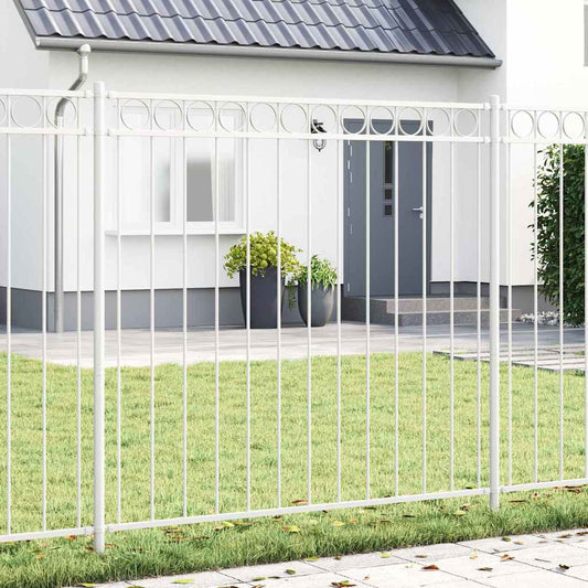 Garden Fence White Steel