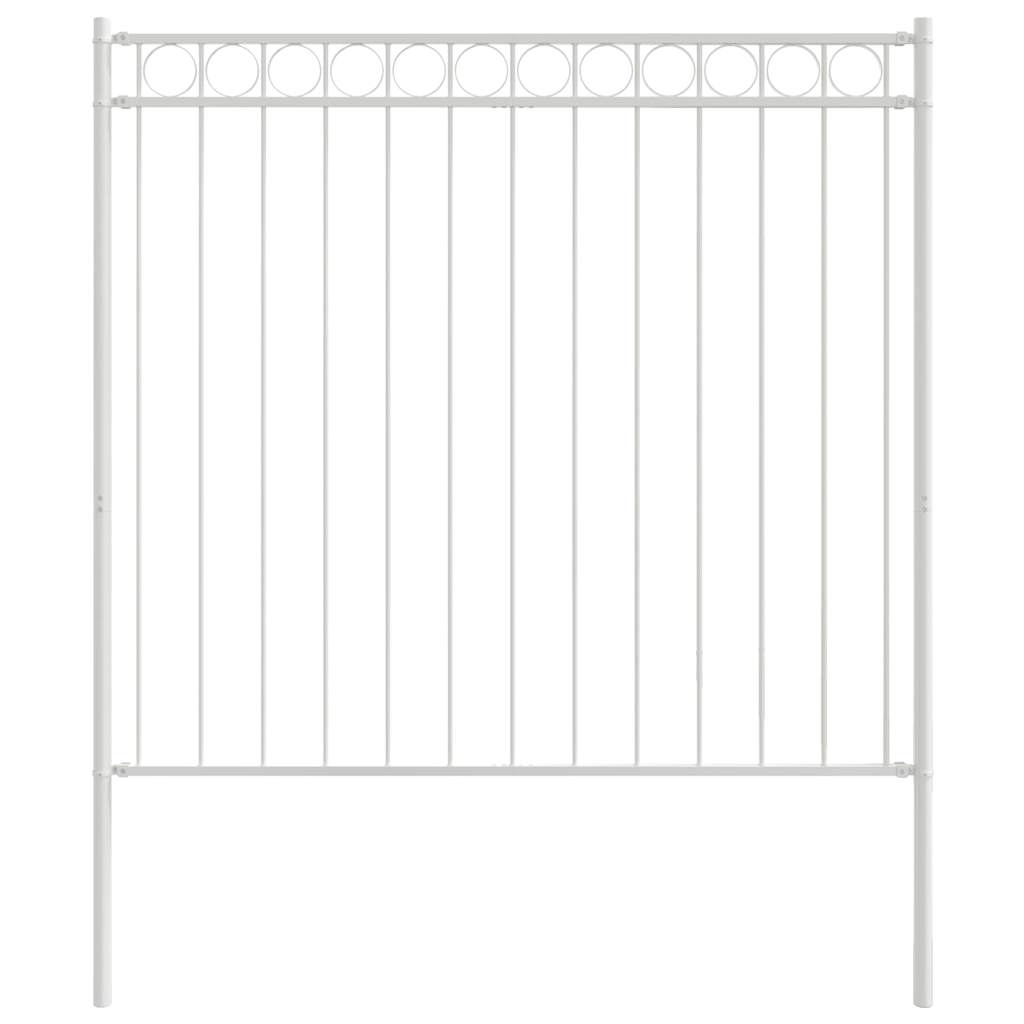 Garden Fence White Steel