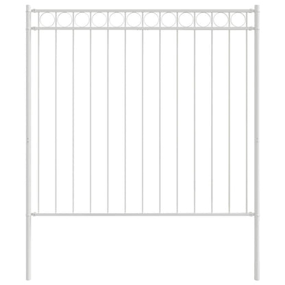 Garden Fence White Steel