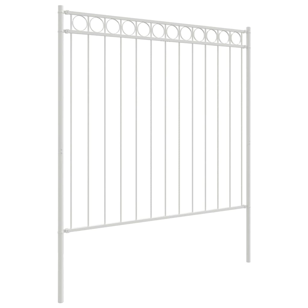 Garden Fence White Steel