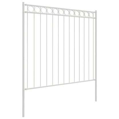Garden Fence White Steel