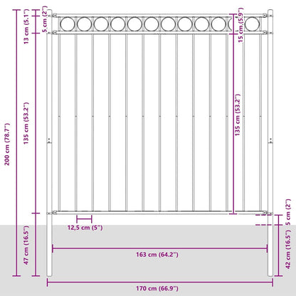 Garden Fence White Steel