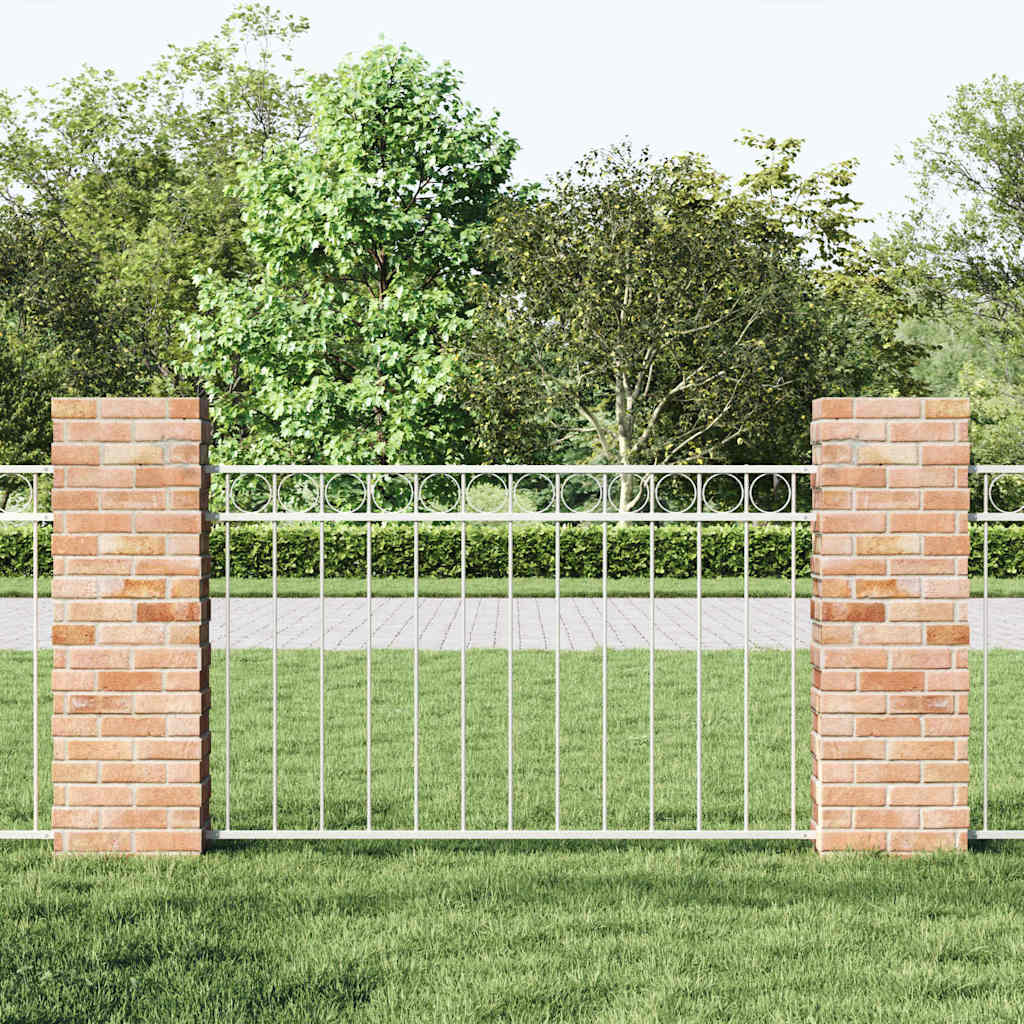 Garden Fence White Steel