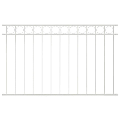 Garden Fence White Steel
